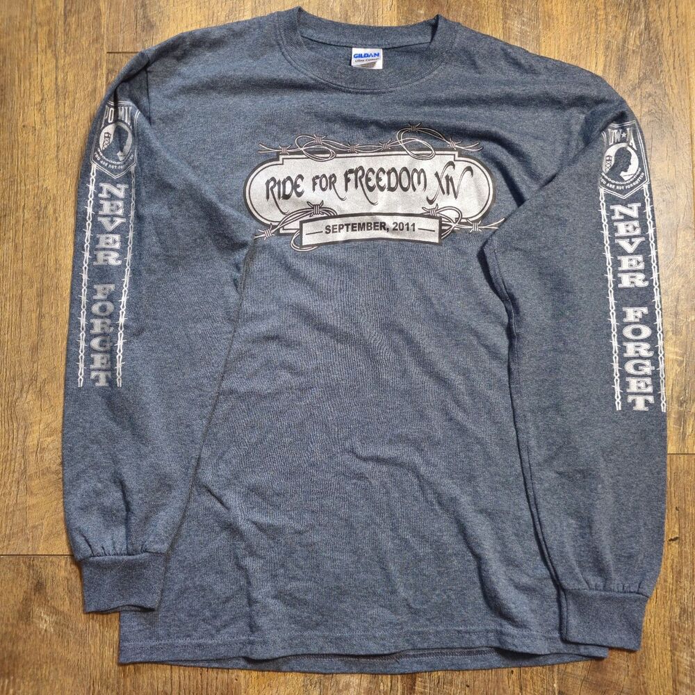 Unisex Medium 2011 Ride For Freedom Long Sleeve POW MIA